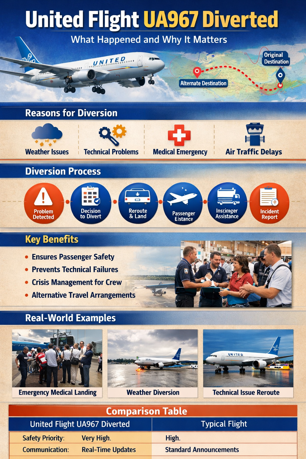 united flight ua967 diverted